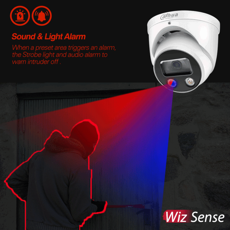Cameras That Fight Back - Sound and Light Alarm Dahua WizSense Active Deterrence in Logan